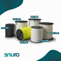 Nylon rope 3mm – fluorescent yellow – 500m – braided fluorescent cord