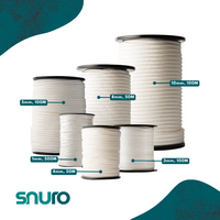 Nylon rope 1 mm – white – 500 meters – braided polyamide mesh cord