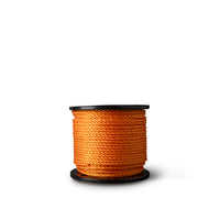 Twisted polypropylene rope 6 mm – 100 meters – orange – on reel