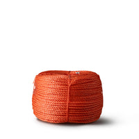 Gedraaid polypropyleentouw 6 mm – 220 meter – oranje – op rol