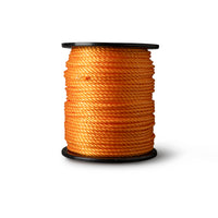 Twisted polypropylene rope 8 mm – 220 meters – orange – on reel