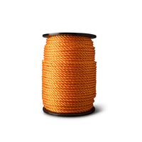 Gedraaid polypropyleentouw 10 mm – 220 meter – oranje – op haspel