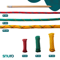 Polypropylene rope 8mm – 20m – mixed colours – braided lightweight all-round rope