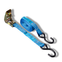 Spanband met ratel 1T - 25mm - 5m - 2-delige sjorband met S-haken