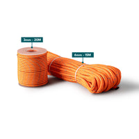 Reflecterend polyestertouw 3mm – 20m – opvallend fluorescerend tenttouw en kampeertouw