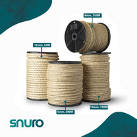 Sisal rope 8mm – 100m – naturally twisted – for cats, animals &amp; decoration