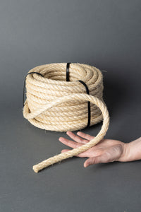 Sisal rope 16mm – 20m – naturally twisted – for DIY, animals &amp; re-enactment