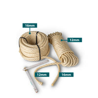 Sisal rope 16mm – 20m – naturally twisted – for DIY, animals &amp; re-enactment