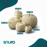 Sisal twine 3mm – 180m – natural 3-ply lashing rope for garden &amp; scouts