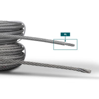 Staalkabel 1,5/2,3mm - 10m - geplastificeerd