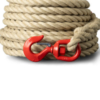 Synthetic flax rope 20mm – 25m – with swivel hook – for theater, outdoor &amp; decoration
