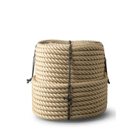 Synthetic flax rope 30mm – 100m – for swings, garden & decoration – natural look