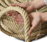 Gedraaid polypropyleentouw 25mm – 100m - beige - allround touw